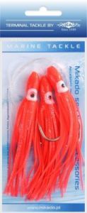 Mikado zestaw morski - octopus rig 10 cm - hak 3x7/0 (red)