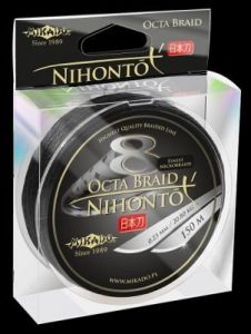 Plecionka Nihonto Octa Braid Black 150m czarna ośmiosplotowa.