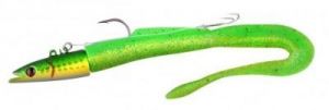 Przynęta HYPER EEL JIG 50g Lime Chart 3szt (główka + 3 gumy)