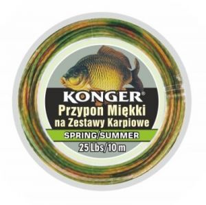 PRZYPON MIĘKKI SPRING/SUMMER NA ZESTAWY KARPIOWE 25Lbs/10m TEAM CARP KONGER