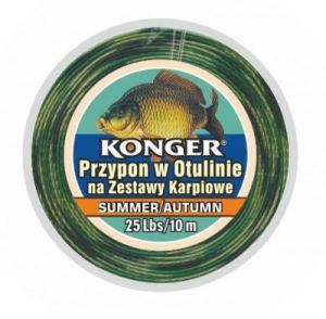 PRZYPON W OTULINIE SUMMER/AUTUMN NA ZESTAWY KARPIOWE 25Lbs/10m TEAM CARP KONGER